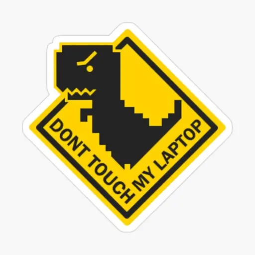 Laptop Caution Sticker